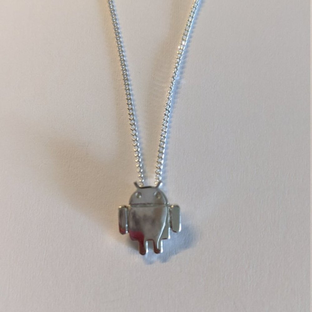 Android Logo Mini Robot Necklace - Picture 2 of 11